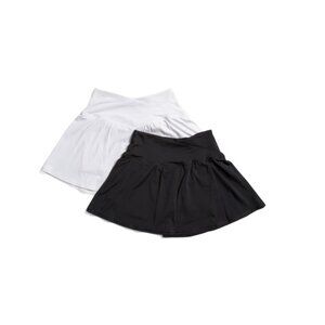 90 DEGREE BY REFLEX White/Black 2pk Airlux Cross Fire Skort With Pockets